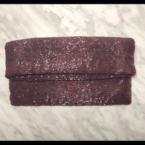 Vintage Club Monaco Beaded Clutch - Wine